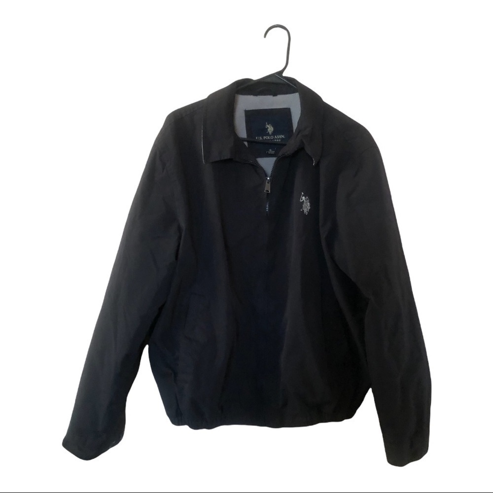 - POLO RALPH LAUREN XL Men's Oilcloth Waterproof Black Patina Bomber Jacket